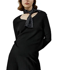 Lilysilk V-Neck Ultra-Fine Merino Wool Sweater