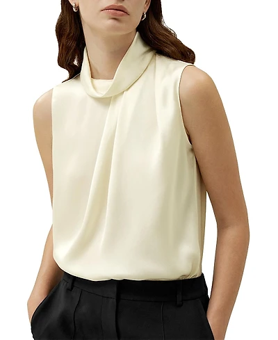 Lilysilk Asymmetrical Sleeveless Cowl Neck Top