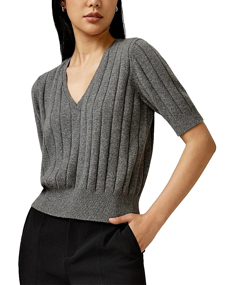 Lilysilk V-Neck Cashmere T-shirt