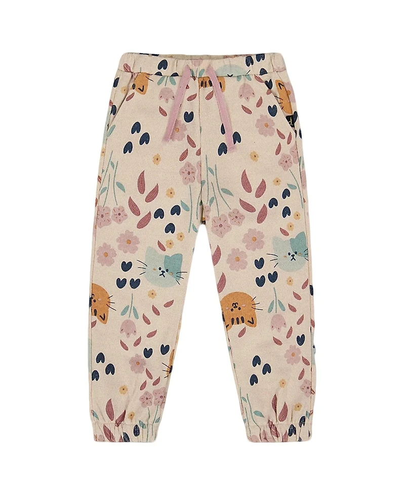 Deux par Girls' Glittering French Terry Sweatpant - Baby