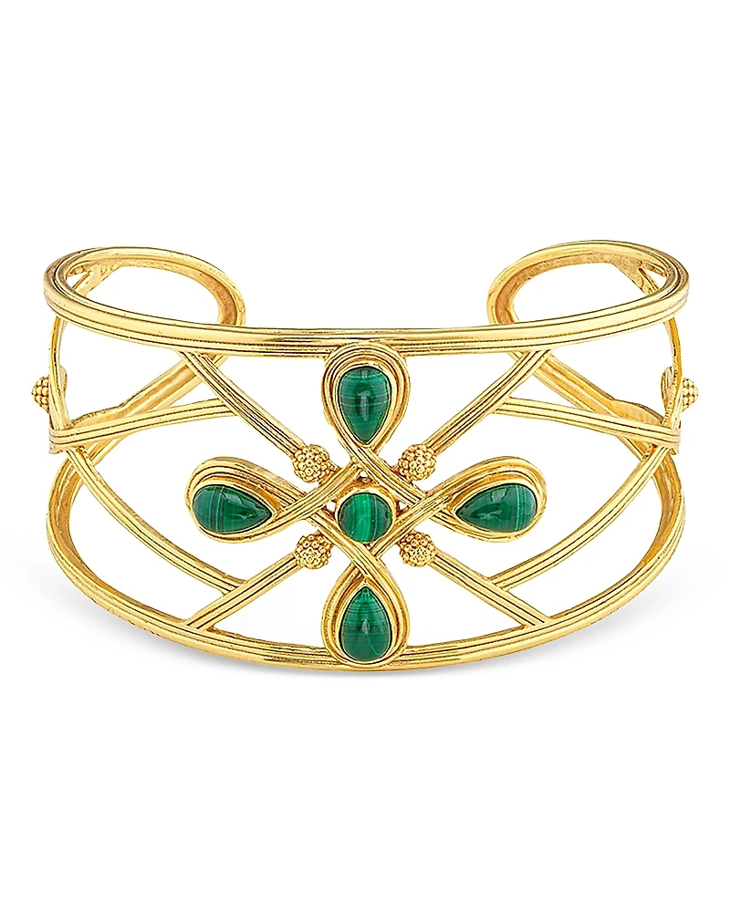 Capucine De Wulf Monique Malachite Gem Cuff