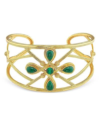 Capucine De Wulf Monique Malachite Gem Cuff