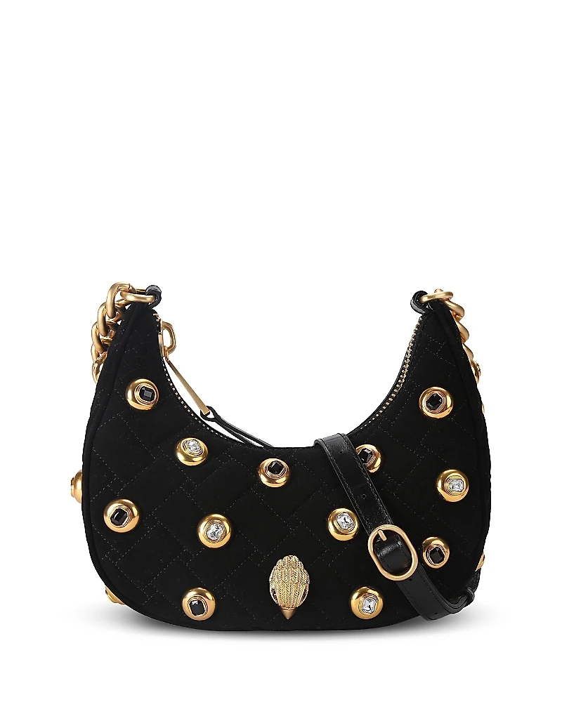 Kurt Geiger London Kensington Small Gem Studded Hobo Bag
