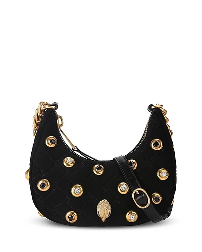Kurt Geiger London Kensington Small Gem Studded Hobo Bag
