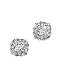 Bloomingdale's Fine Collection Diamond Princess Cut Halo Stud Earrings