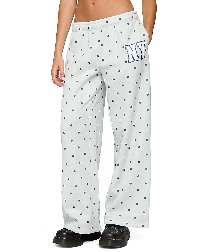 Edikted Ny Babe Polka Dot Sweatpants