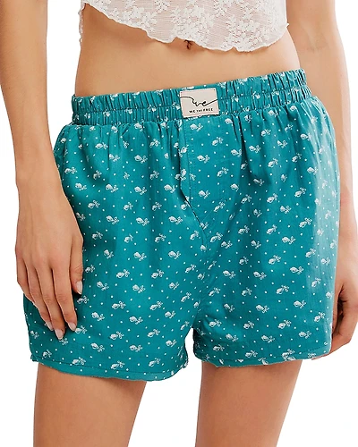 Free People Day To Floral Boxer Shorts