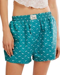 Free People Day To Floral Boxer Shorts