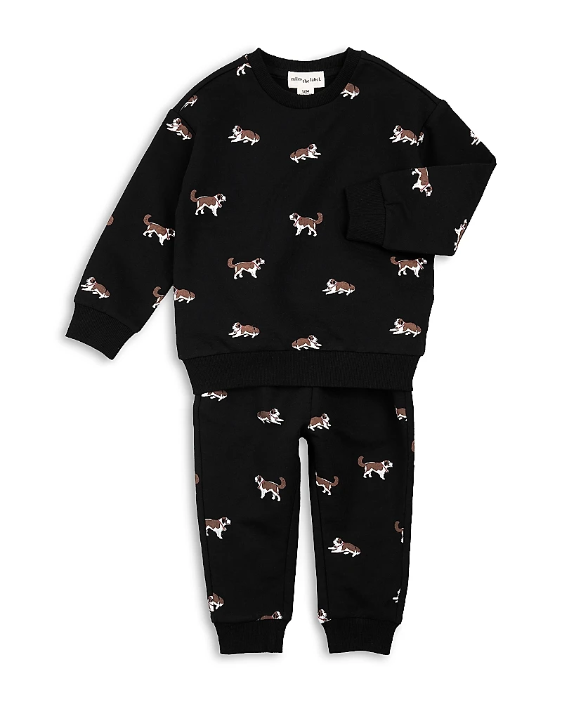 Miles The Label Boys' St. Bernard Print Sweatshirt & Joggers Set - Baby