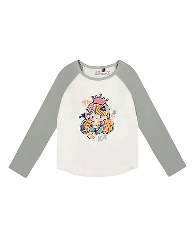 Deux par Girls' Jersey Raglan Sleeve Tee - Big Kid