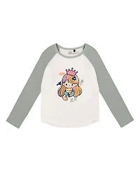 Deux par Girls' Jersey Raglan Sleeve Tee - Big Kid