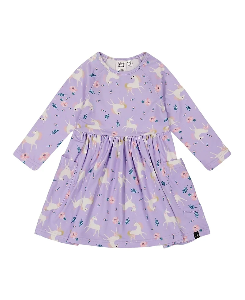 Deux par Girls' Jersey Dress with Pockets