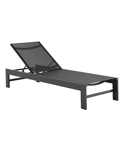 Modway Tahoe Outdoor Patio Mesh and Aluminum Chaise Lounge