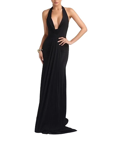 Heiress Beverly Hills Jersey Cinched Maxi Dress