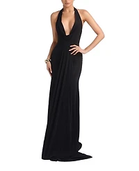 Heiress Beverly Hills Jersey Cinched Maxi Dress