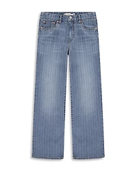 Levi's Girls' Textured Stripe Wide Leg Jeans - Big Kid