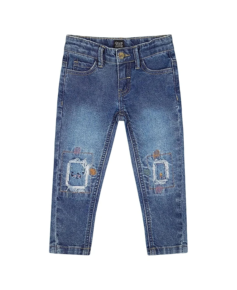 Deux par Girls' Jeans with Embroideries - Little Kid, Big Kid