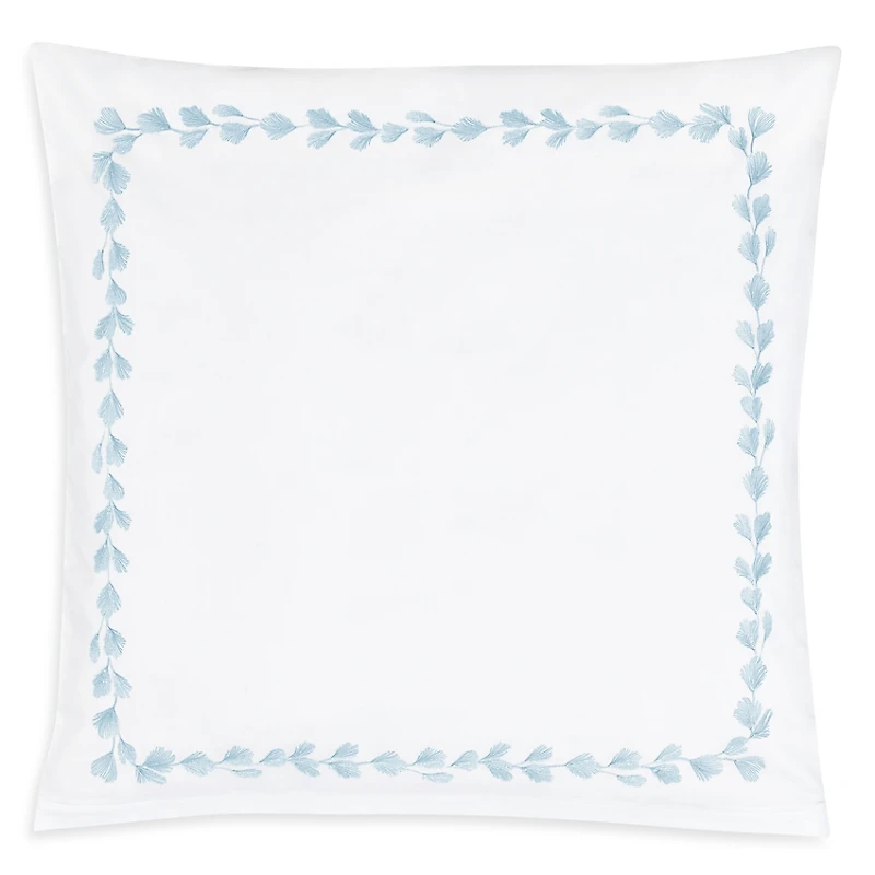 Christian Fischbacher Foglia Embroidered Sateen Sham, Euro