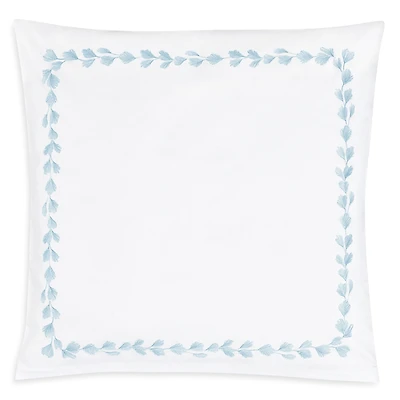 Christian Fischbacher Foglia Embroidered Sateen Sham, Euro