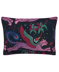 Emma J Shipley Lynx Navy Print 2-Piece Sham Set,