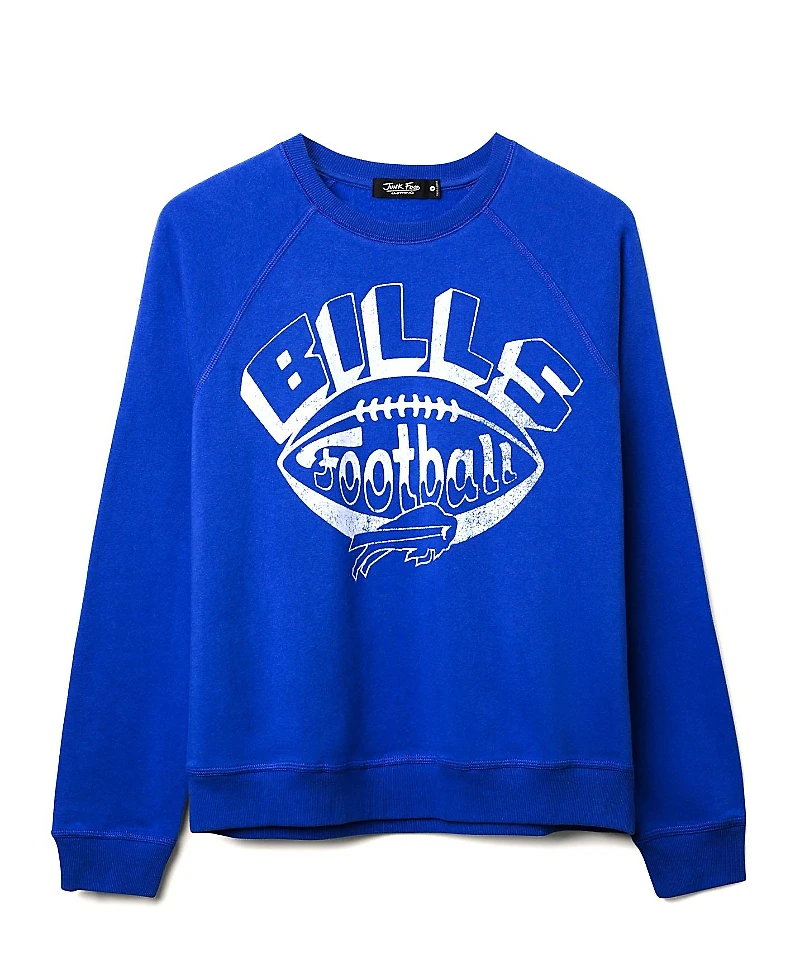 Junk Food Clothing Women's Nfl Buffalo Bills Football Raglan Crew Fleece