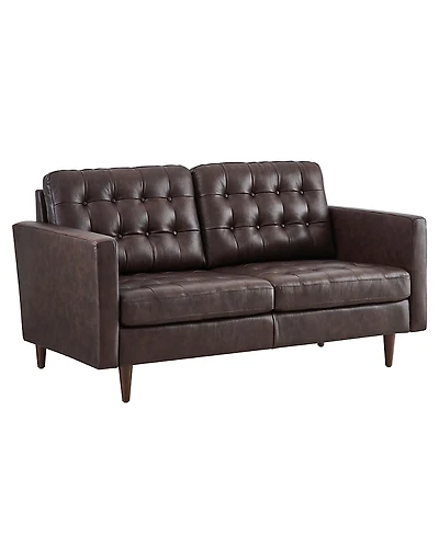 Modway Exalt Tufted Leather Loveseat