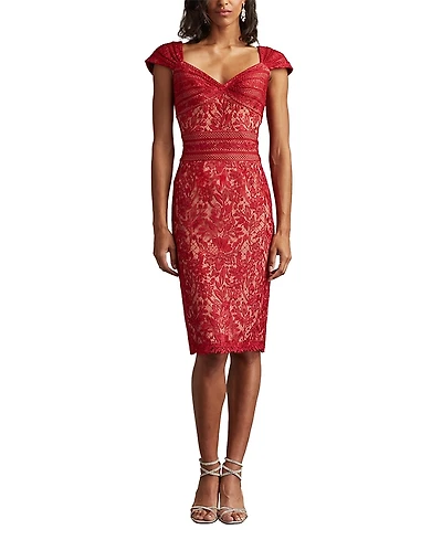 Tadashi Shoji Meera Embroidered Lace Dress