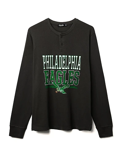 Junk Food Clothing Unisex Nfl Philadelphia Eagles Long Sleeve Henley Tee