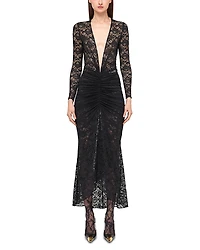 Ronny Kobo Nelli Lace Plunge Neck Dress
