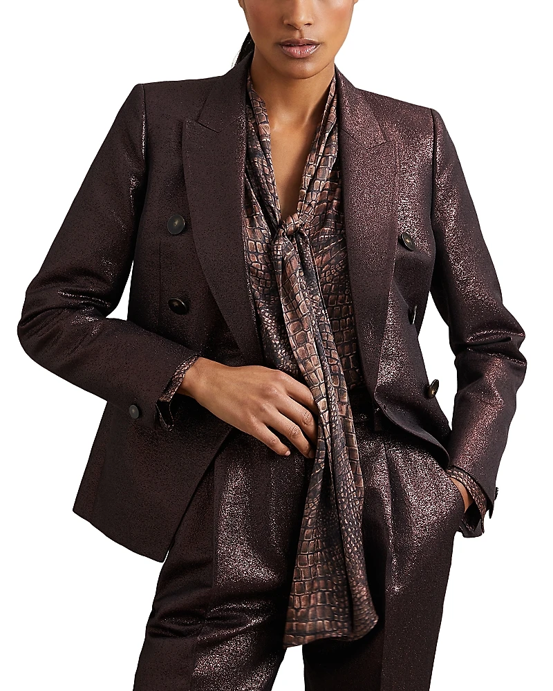 Reiss Naomi Animal Print Blouse