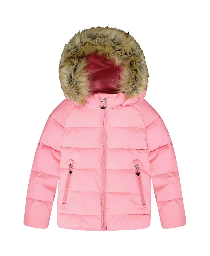 Deux par Deux Girls' Puffy Winter Jacket - Little Kid