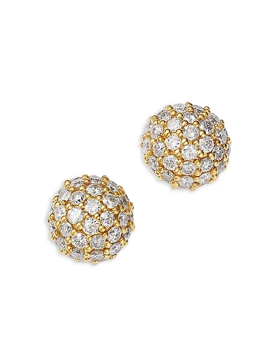 Bloomingdale's Fine Collection Diamond Cluster Stud Earrings