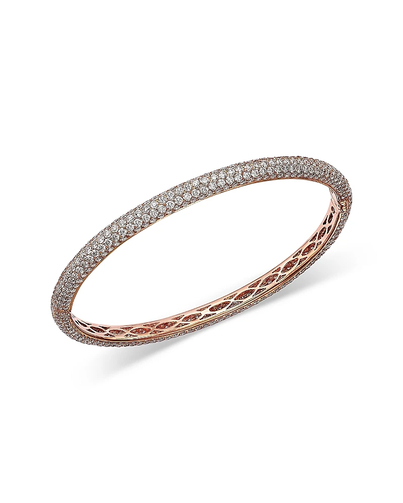 Roberto Coin 18K Rose Gold Diamond Classic Diamond Pave Bangle Bracelet