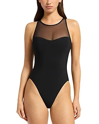 Jets High Neck One Piece Swimsuit
