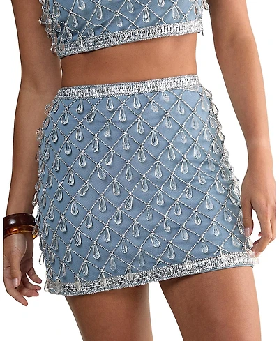 Nasty Gal Droplet Embellished Mini Skirt