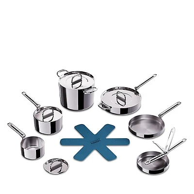 Joseph Joseph Space Steel 10 Piece Stainless Steel Cookware Set with Folding Handles