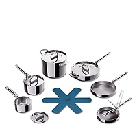 Joseph Joseph Space Steel 10 Piece Stainless Steel Cookware Set with Folding Handles