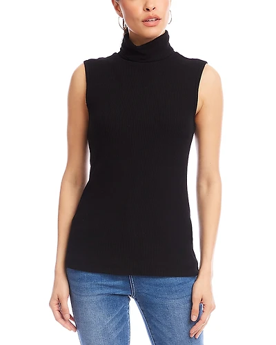 Karen Kane Ribbed Turtleneck Tank