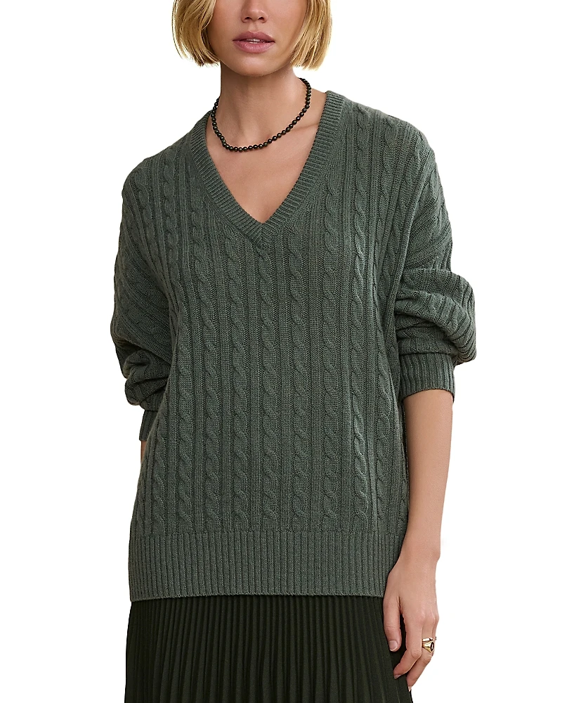 Jenni Kayne Nell V Neck Wool Cashmere Sweater