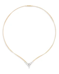 Marco Bicego 18K Yellow Gold Marrakech Diamond V Cluster Collar Necklace, 16.5