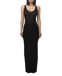 Naked Wardrobe Hourglass Mesh Tank Maxi Dress