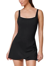 Profile by Gottex Square Neck Wrap One Piece Swimdress