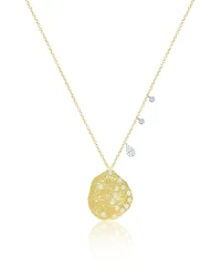 Meira T Sterling Silver & 14K Yellow Gold-Plated Diamond Nugget Pendant Necklace, 16-18