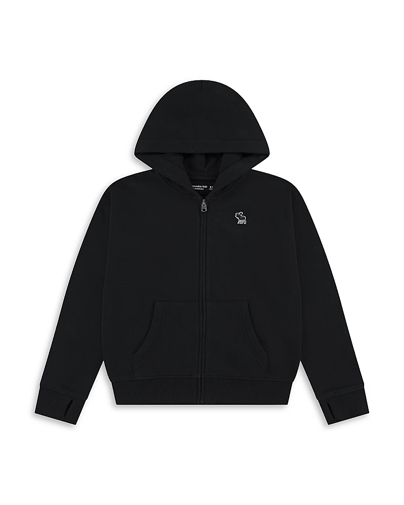abercrombie kids Boys' Essentials Full Zip Hoodie - Little Kid, Big Kid