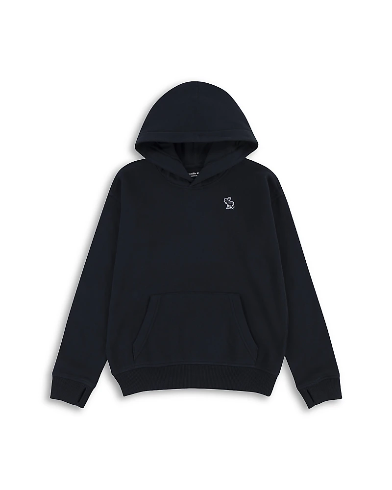 abercrombie kids Boys' Essential Fleece Pullover Hoodie - Little Kid, Big Kid