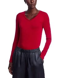 Eileen Fisher V Neck Long Sleeve Top