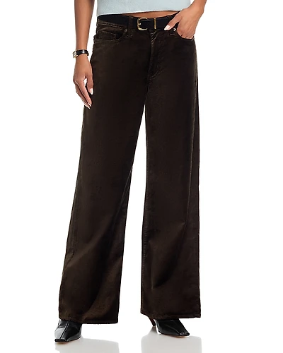 Frame Le Slim Palazzo High Rise Velveteen Jeans