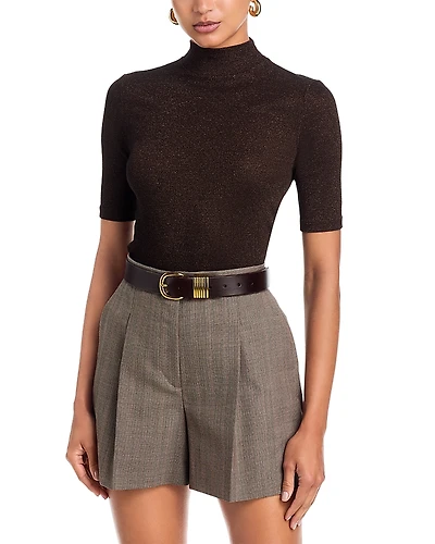 Frame The Lurex Turtleneck Tee