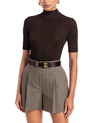 Frame The Lurex Turtleneck Tee