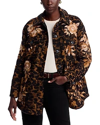 Johnny Was Embroidered Shirt Jacket